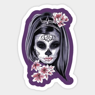 flower skull Sticker